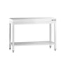 Arbejdsbord i rustfrit stål PREMIUM - 1000x600 mm - med underhylde
