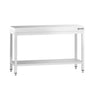 Arbejdsbord i rustfrit stål PREMIUM - 1200x700 mm - med underhylde