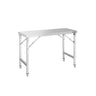 Sammenklappeligt arbejdsbord i rustfrit stål - 1400x600 mm