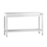 Rustfrit Stålbord PREMIUM 1,4 m - med underhylde
