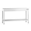 Rustfrit Stålbord PREMIUM - 1,5 m - med underhylde