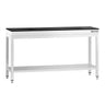 PREMIUM arbejdsbord i rustfrit stål - 1600x700mm - med bundhylde - inkl. granitbordplade