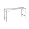 Sammenklappeligt arbejdsbord i rustfrit stål - 1600x700 mm