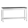PREMIUM arbejdsbord i rustfrit stål - 1800x600mm - med bundhylde - inkl. granitbordplade