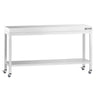 Arbejdsbord i rustfrit stål PREMIUM - 1800x700 mm - med underhylde