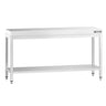 Rustfrit Stålbord PREMIUM - 1,0 m - med underhylde