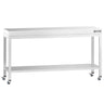 Arbejdsbord i rustfrit stål PREMIUM - 2000x700 mm - med underhylde