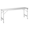 Sammenklappeligt arbejdsbord i rustfrit stål - 2000x600 mm