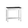 PREMIUM arbejdsbord i rustfrit stål - 700x600mm - med bundhylde - inkl. granitbordplade