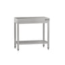 Arbejdsbord i rustfrit stål ECO - 700x700 mm - med underhylde