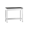 PREMIUM arbejdsbord i rustfrit stål - 800x700mm - med understel - inkl. granitbordplade
