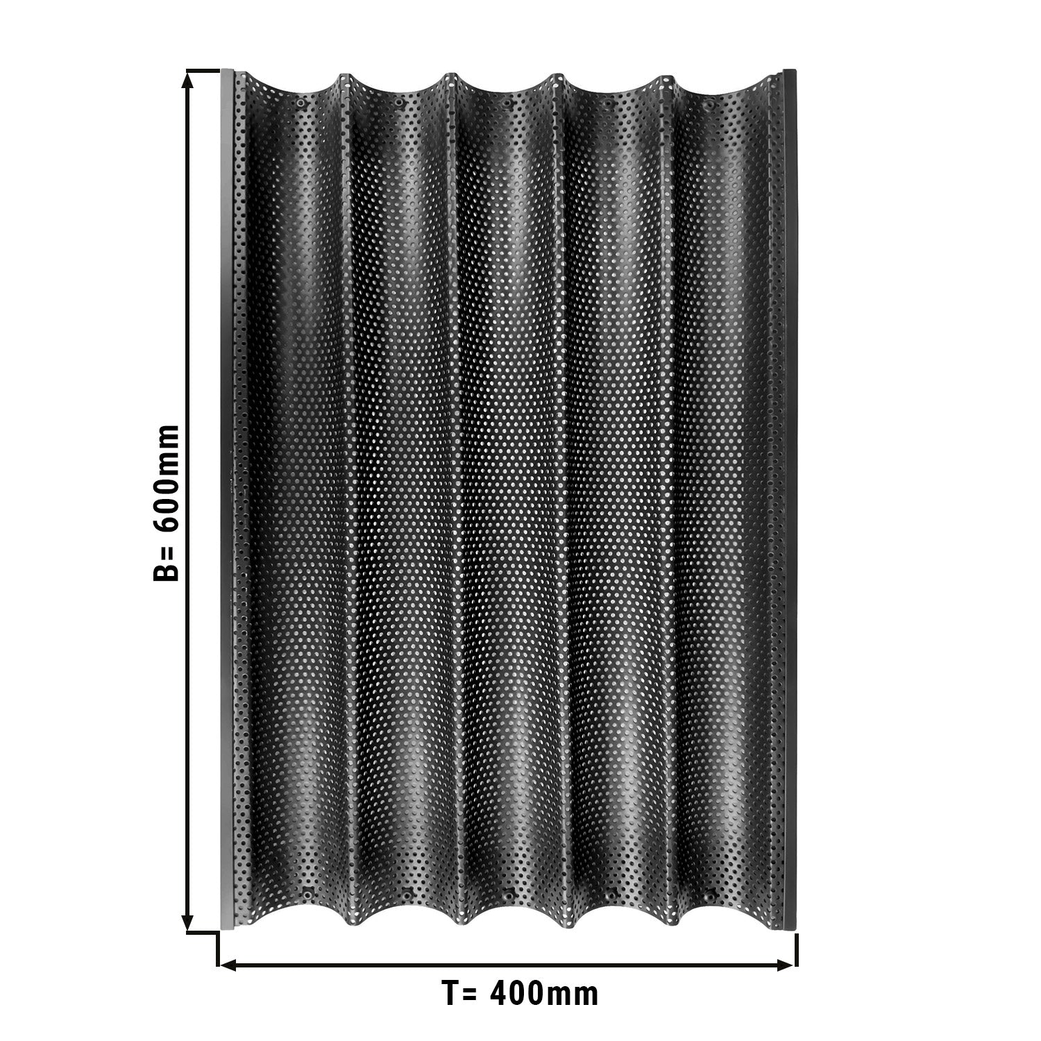 Baguetteplade aluminium - Teflonbelagt EN 400x600