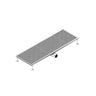 Gulvafløb i rustfrit stål - 1200x400mm - fladt design & sideafløb - Ø 70mm