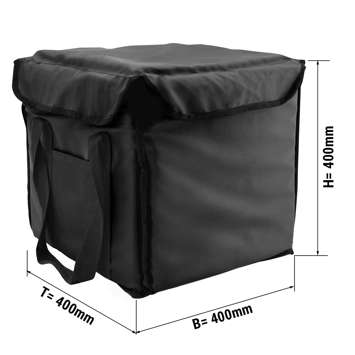 BurgerBag Pro - Opvarmet leveringspose 35x35x35 cm - Sort