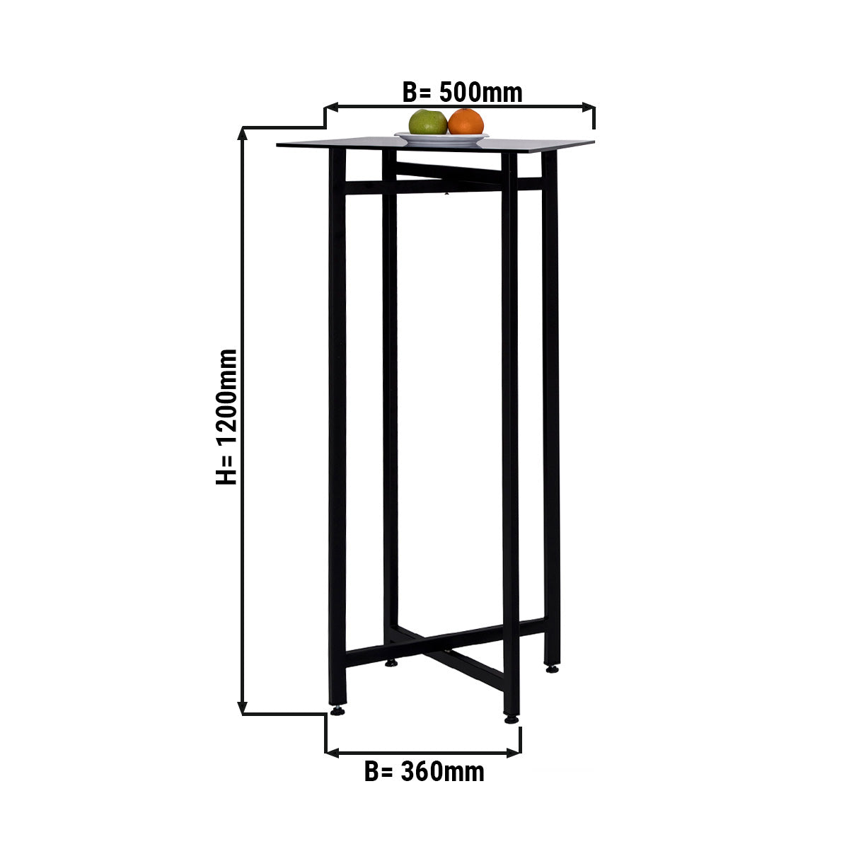 Sidebord/ sofabord - Sammenklappeligt - 50 x 120 cm