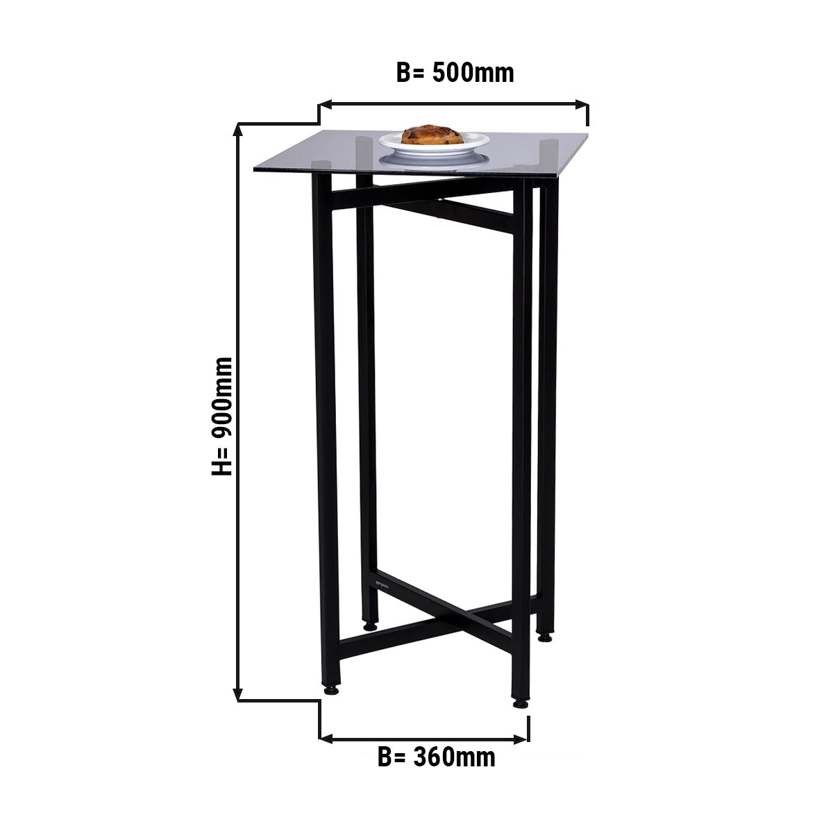 Sidebord/ sofabord - Sammenklappeligt - 50 x 90 cm