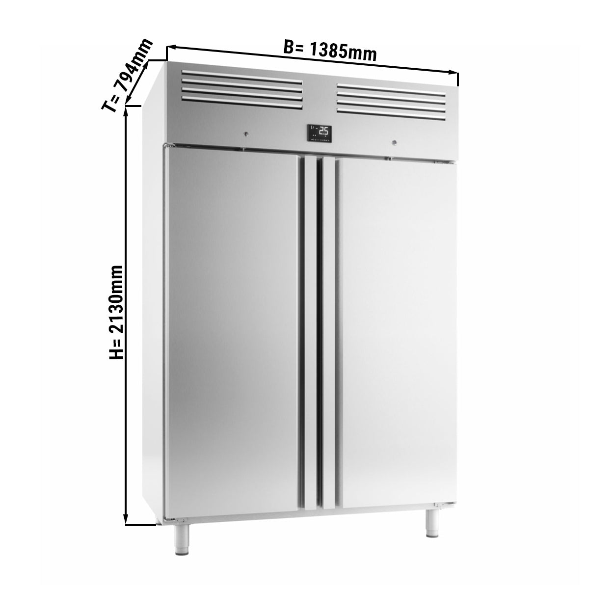Bagerikøleskab (EN 60x40) - med 2 døre