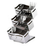 Bestikkasse SILVER LINE - 3x 3 hylder - 230x350 mm - Højde: 515 mm - Rustfrit stål