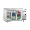 Backbar Premium PLUS -  med 3 Glasdøre og 2 Skuffer