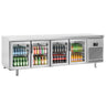 Kølebord Premium PLUS (EN) Liter - med 4 Glasdøre