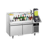 Backbar - 1,2 x 0,6 m - 150 Liter - med 2 Skuffer 1/1 og Hylder
