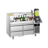 Backbar - 1,4 x 0,6 m - 150 Liter - med 4 Skuffer 1/4 og Hylder