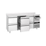 Backbar PREMIUM - 2,13 m - med 6 Skuffer 1/2, Bagkant og Knockbox Skuffe til Kaffe