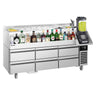 Backbar - 1,6 x 0,6 m - 235 Liter - med 3 Skuffer 1/2 og Hylder