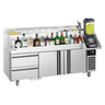 Backbar - 1,6 x 0,6 m - 235 Liter - med 2 Døre, 1 Skuffe 1/2 og Hylder