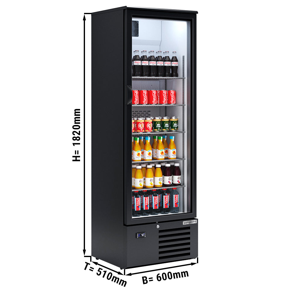 Flaskekøleskab - 280 liter - Sort