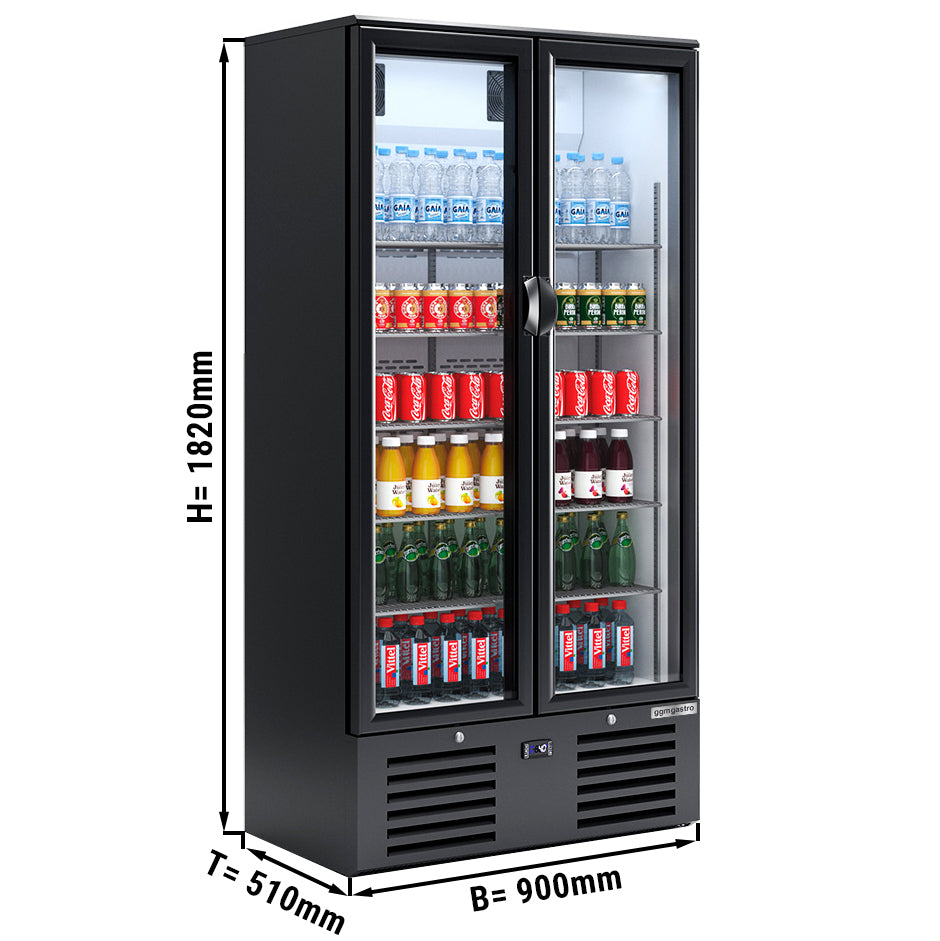 Flaskekøleskab - 435 liter - Sort