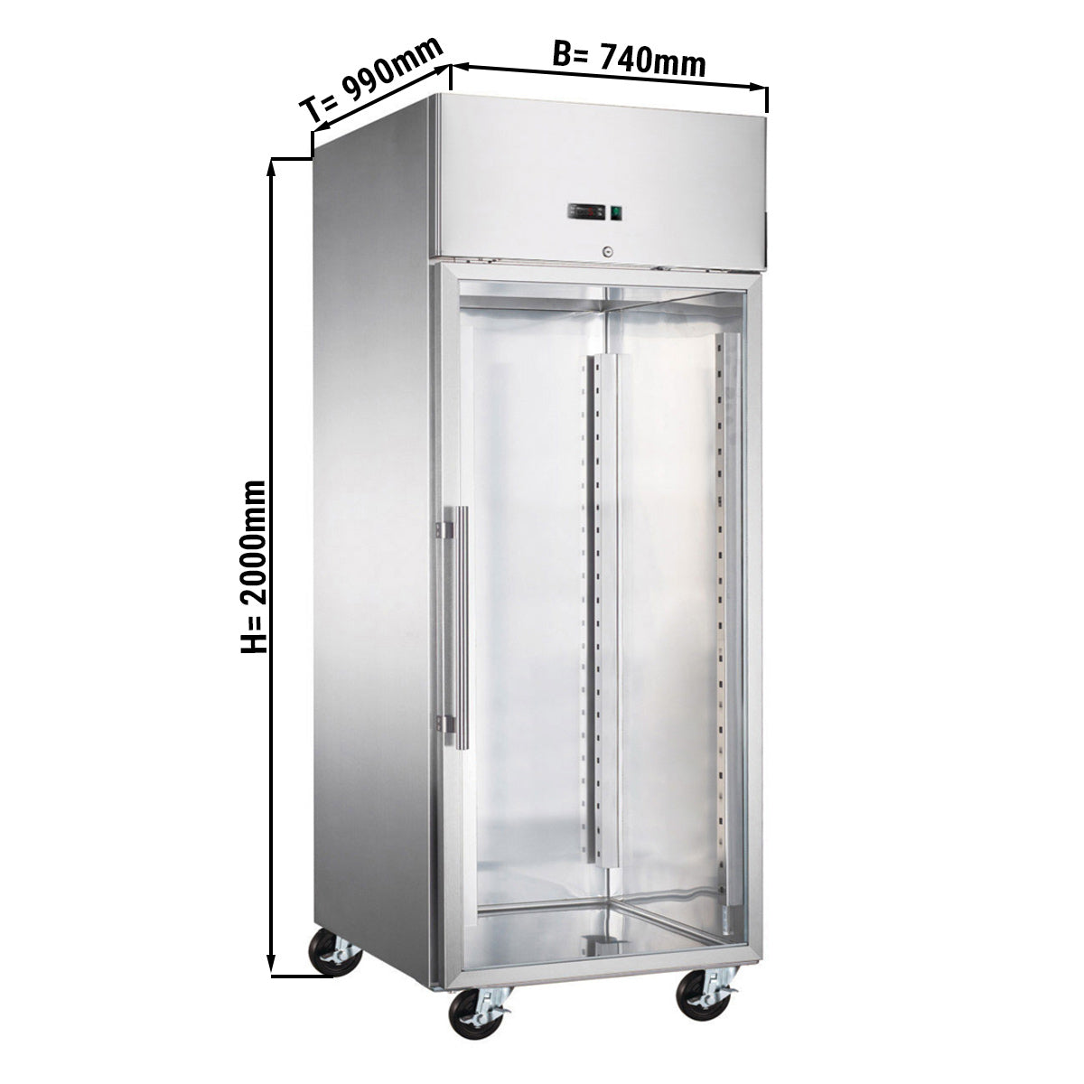 Bagerikøleskab ECO - 0,74 x 0,99 m - med 1 glasdør