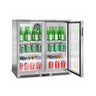 Backbar - 0,9 m - 220 Liter - med 2 Glasdøre og 2 Hylder - Rustfritt stål
