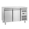 Kølebord bageri ECO - 1510x800 mm - 294 liter - ventileret køl - med 2 døre - uden bagkant