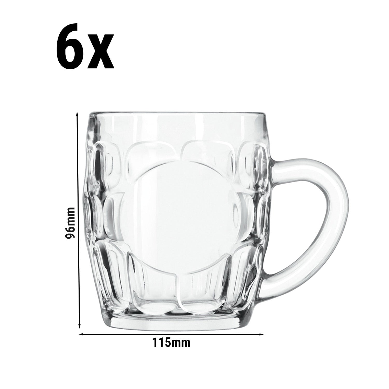 (6 stk.) Ølkrus - BEER SPECIALS - 290 ml - Transparent