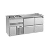 Backbar køleskab PREMIUM PLUS - 1950x700 mm - 4 skuffer