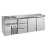 Backbar køleskab PREMIUM PLUS - 2500x700 mm - 1 dør & 6 skuffer