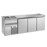 Backbar køleskab PREMIUM PLUS - 2500x700 mm - 3 døre
