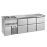 Backbar køleskab PREMIUM PLUS - 2500x700 mm - 6 skuffer