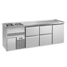 Backbar køleskab PREMIUM PLUS - 2500x700 mm - 1 dør & 4 skuffer