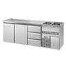 Backbar køleskab PREMIUM PLUS - 2500x700 mm - 2 døre & 3 skuffer