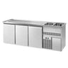 Backbar køleskab PREMIUM PLUS - 2500x700 mm - 3 døre