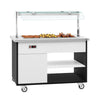 Varmebuffet - 1,3 x 0,8 m - 3x GN 1/1