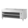 Varm buffetdisk KOPENHAGEN - 2.310 mm - med vandbad (bain-marie) - til 6 x GN 1/1 - rustfrit stål