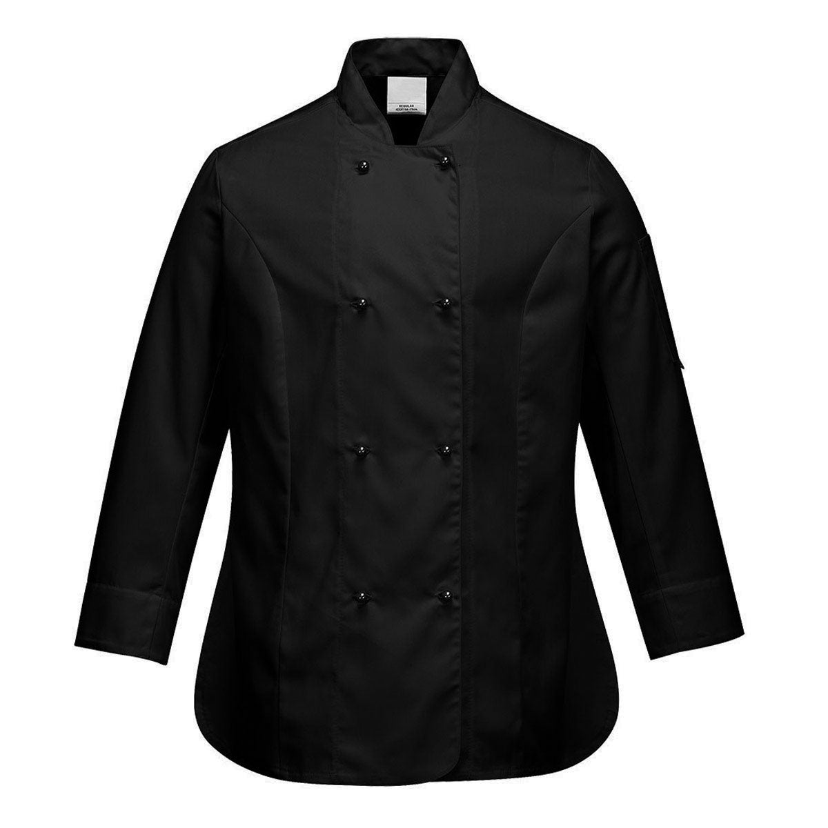 Ladies Cooking Jacket Langærmet - Sort - Størrelse: M