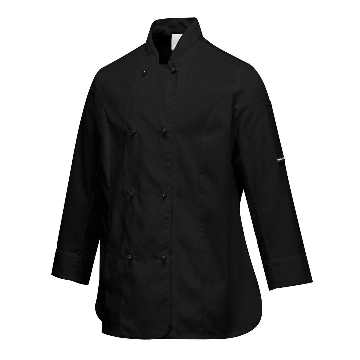 Ladies Cooking Jacket Langærmet - Sort - Størrelse: M