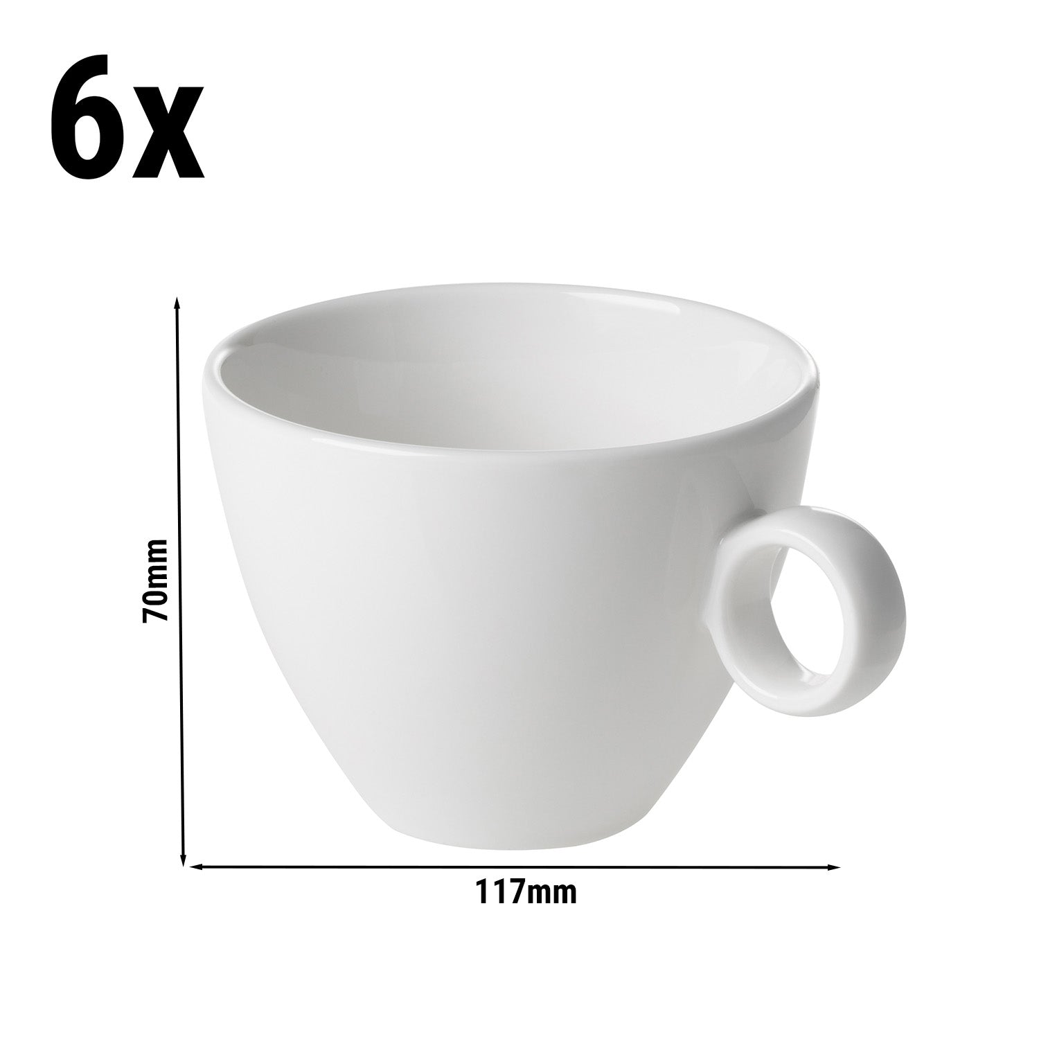 (6 stk.) BART - Cappuccinokop - 230 ml - Elfenben