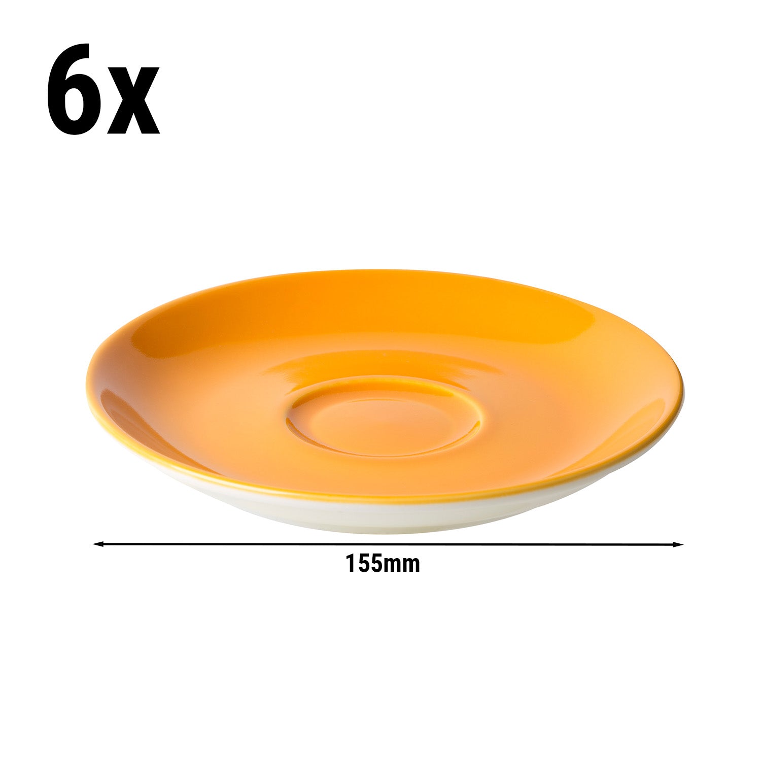 (1 Stück) BART COLOUR CAFE - Cappuccinountertasse - Ø 15,5 cm - Orange