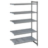 CAMBRO | Camshelving® - Basics Plus - tillægshylde - 1023 mm - med 5 hylder med slidser