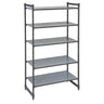 CAMBRO | Camshelving® - Basics Plus - Basisreol - 1220 mm - med 5 lukkede hylder